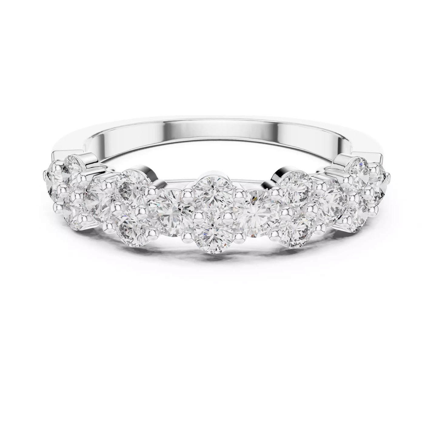 Churumbela De Diseño Alternado Con Engaste De Uña Compartida