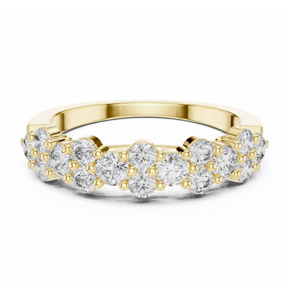 Churumbela De Diseño Alternado Con Engaste De Uña Compartida