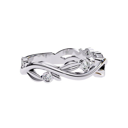 Churumbela Eternity Diamond en Forma de Petalos con Incrustaciones Deslumbrantes