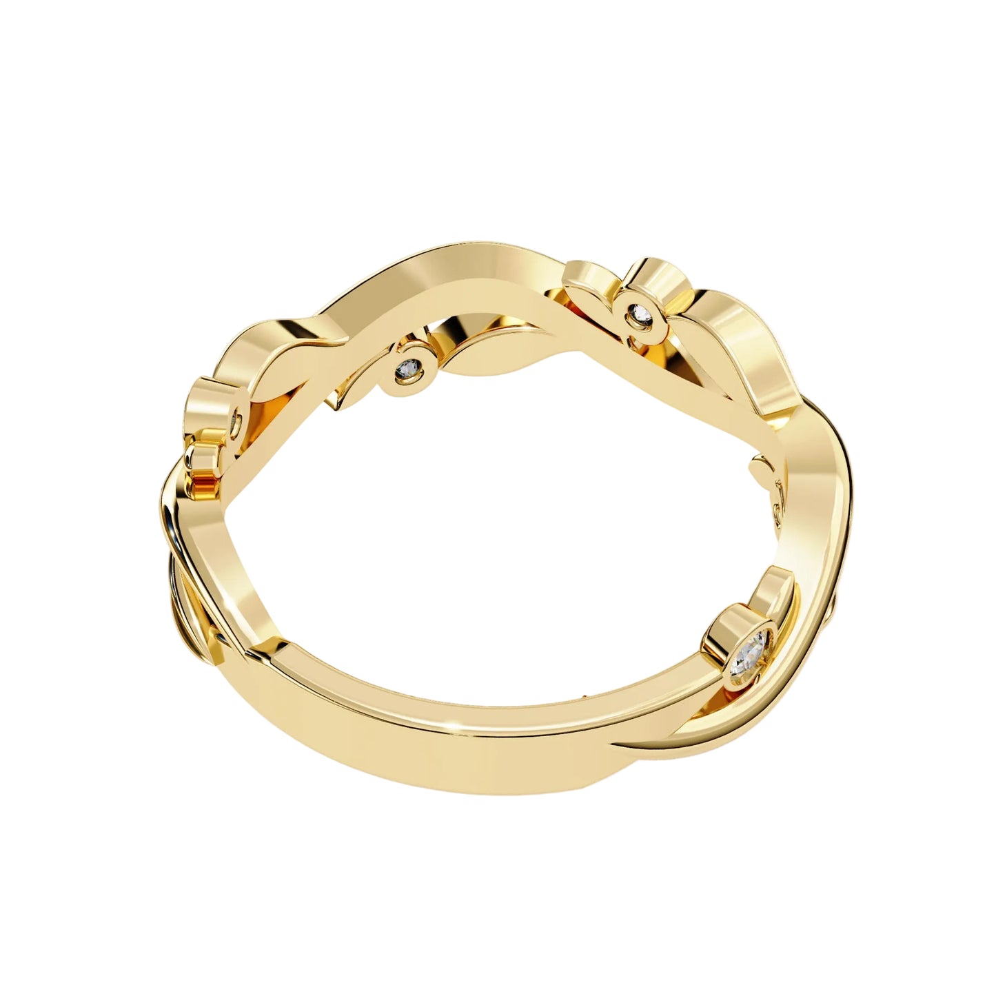 Churumbela Eternity Diamond en Forma de Petalos con Incrustaciones Deslumbrantes