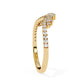 Churumbela Eternity Band Ring de Oro en Forma de Corona con Incrustaciones