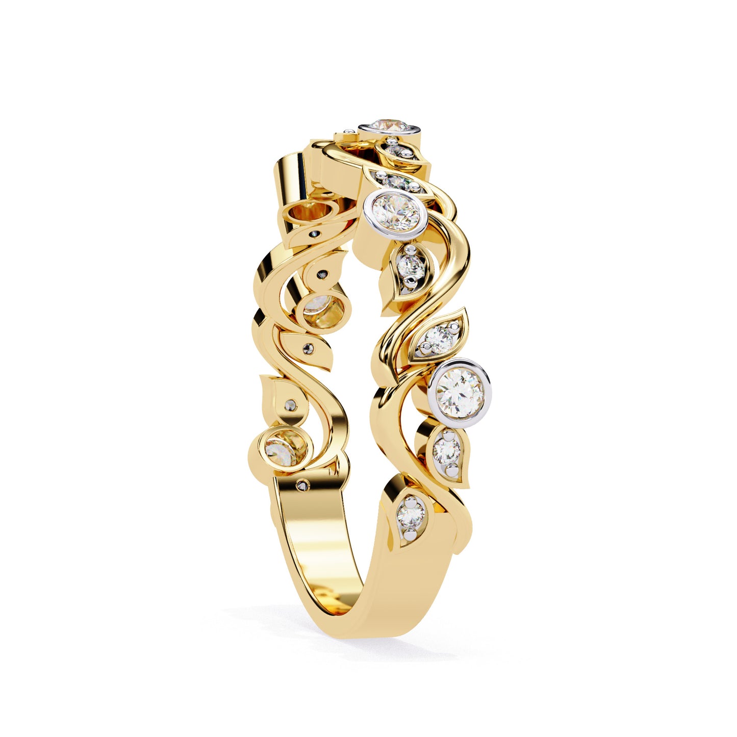Churumbela Eternity Diamond en Forma Petalos con Incrustaciones