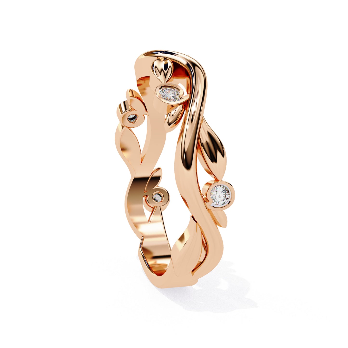 Churumbela Eternity Diamond en Forma de Petalos con Incrustaciones Deslumbrantes
