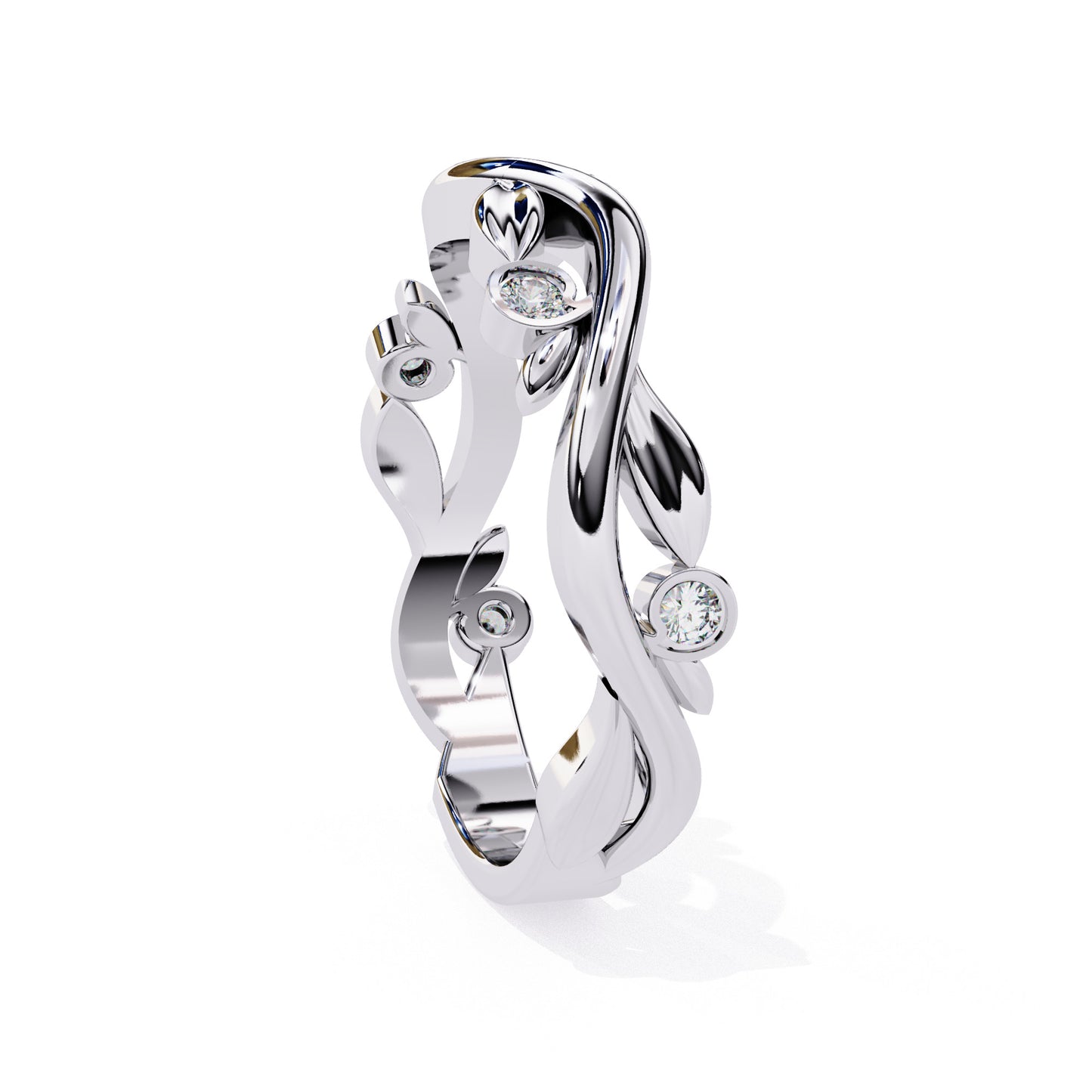 Churumbela Eternity Diamond en Forma de Petalos con Incrustaciones Deslumbrantes