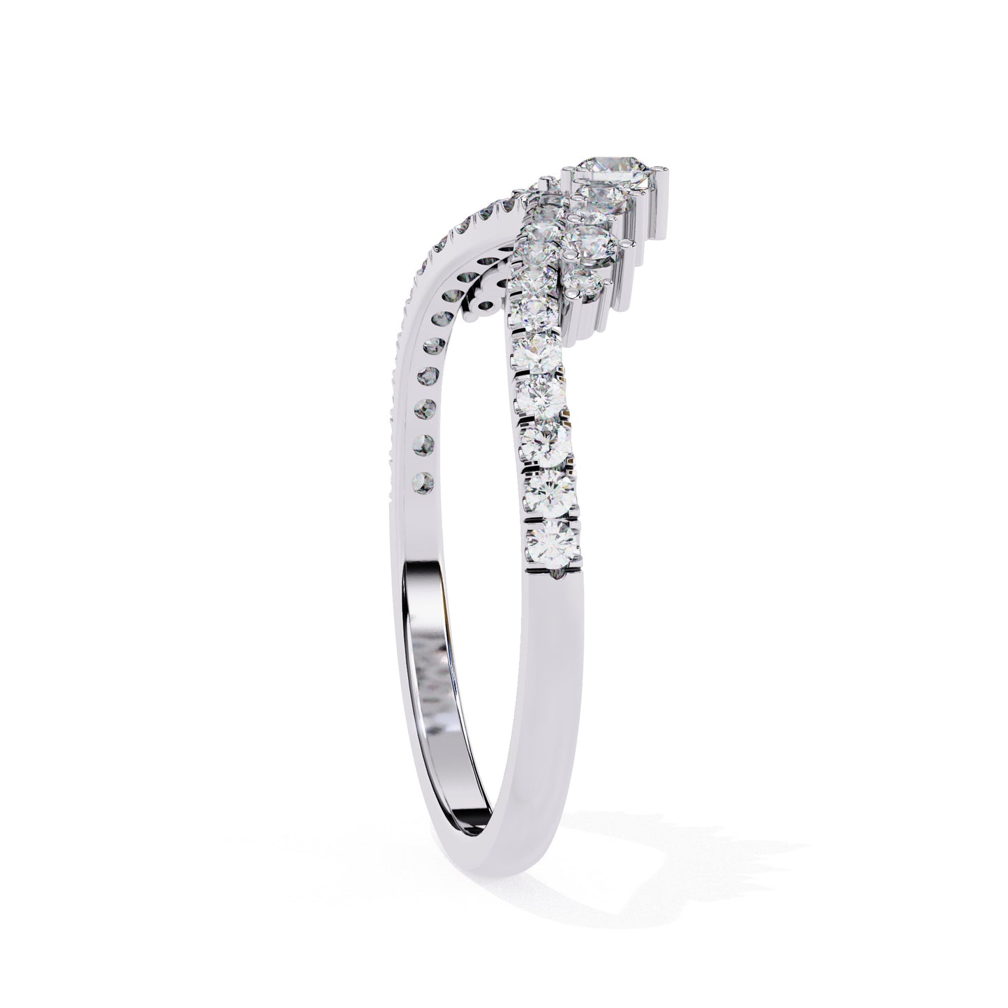 Preciosa Churumbela Eternity Band Ring de Oro en Forma de Corona con Incrustaciones
