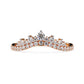 Churumbela Eternity Band Ring de Oro en Forma de Corona con Incrustaciones