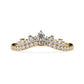 Preciosa Churumbela Eternity Band Ring de Oro en Forma de Corona con Incrustaciones