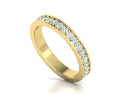 Churumbela Eternity de Oro 14k con Precioso Aro de Incrustaciones