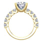Anillo de Compromiso de Oro con Diamantes Ovaladas