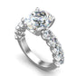 Anillo de Compromiso de Oro con Diamantes Ovaladas