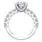 Anillo de Compromiso de Oro con Diamantes Ovaladas