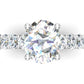 Anillo de Compromiso de Oro con Diamantes Ovaladas