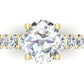 Anillo de Compromiso de Oro con Diamantes Ovaladas