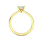 Anillo de Compromiso Oro con Brillante Diamante Central