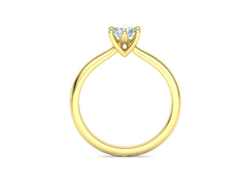Anillo de Compromiso Oro con Brillante Diamante Central
