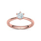 Anillo de Compromiso Oro con Brillante Diamante Central