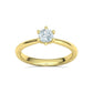 Anillo de Compromiso Oro con Brillante Diamante Central