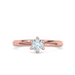 Anillo de Compromiso Oro con Brillante Diamante Central