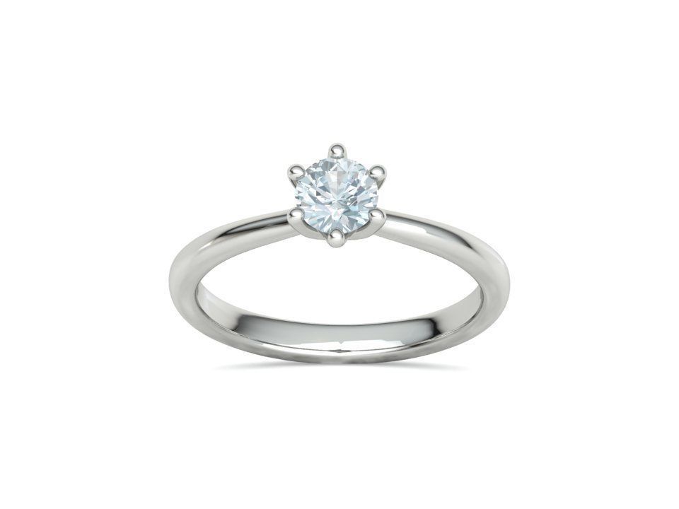 Anillo de Compromiso Oro con Brillante Diamante Central