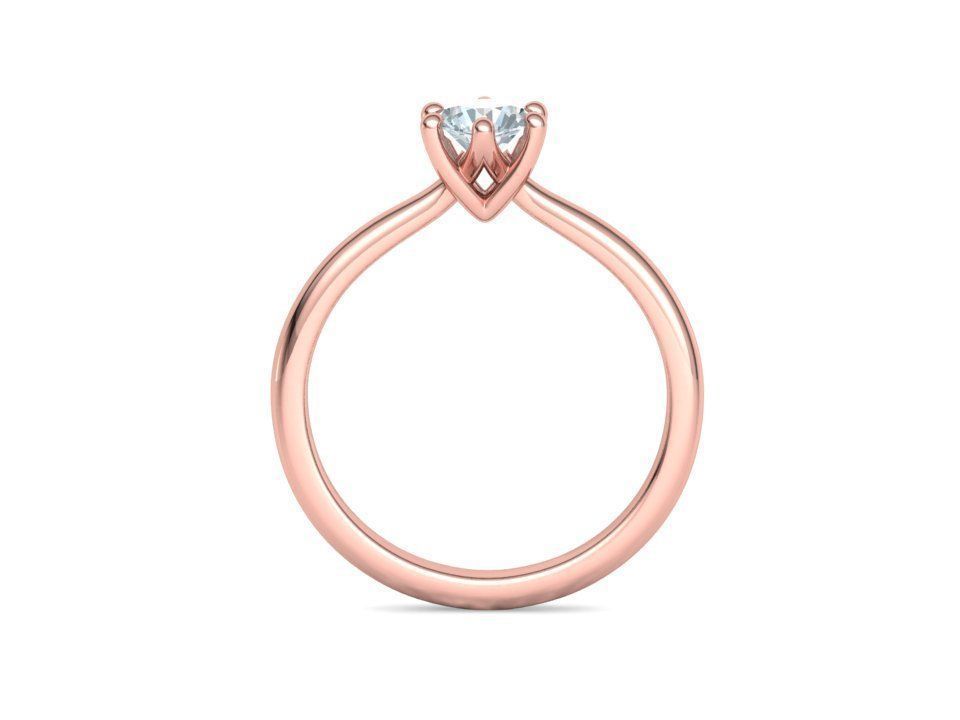Anillo de Compromiso Oro con Brillante Diamante Central