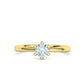 Anillo de Compromiso Oro con Brillante Diamante Central