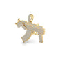 Dije Fancy Gun de Oro Recubierto de Incrustaciones