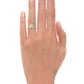 Anillo Flor Imperial en Oro Amarillo con Piedra Central y Halo de Brillantes