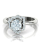 Anillo Flor Imperial en Oro Amarillo con Piedra Central y Halo de Brillantes