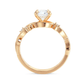Anillo de Compromiso Gold Leaf 14K con Diamante 1Ct Redondo