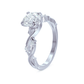 Anillo de Compromiso Gold Leaf 14K con Diamante 1Ct Redondo