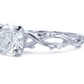 Anillo de Compromiso Gold Leaf 14K con Diamante 1Ct Redondo
