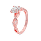 Anillo de Compromiso Gold Leaf 14K con Diamante 1Ct Redondo