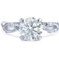 Anillo de Compromiso Gold Leaf 14K con Diamante 1Ct Redondo