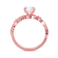 Anillo de Compromiso Gold Leaf 14K con Diamante 1Ct Redondo