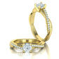 Anillo Solitario de Compromiso Infinity con Preciosas Incrustaciones