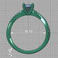 Anillo Solitario de Compromiso Infinity con Preciosas Incrustaciones