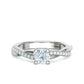 Anillo Solitario de Compromiso Infinity con Preciosas Incrustaciones