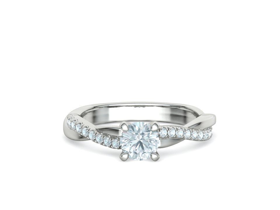 Anillo Solitario de Compromiso Infinity con Preciosas Incrustaciones