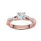 Anillo Solitario de Compromiso Infinity con Preciosas Incrustaciones