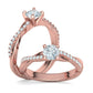 Anillo Solitario de Compromiso Infinity con Preciosas Incrustaciones