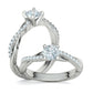 Anillo Solitario de Compromiso Infinity con Preciosas Incrustaciones