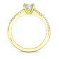 Anillo Solitario de Compromiso Infinity con Preciosas Incrustaciones