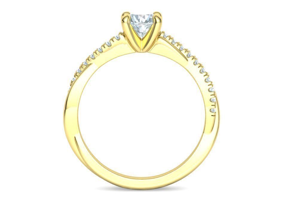 Anillo Solitario de Compromiso Infinity con Preciosas Incrustaciones