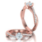 Anillo Solitario de Compromiso Infinity con Preciosas Incrustaciones