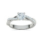 Anillo Solitario de Compromiso Infinity con Preciosas Incrustaciones