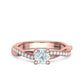 Anillo Solitario de Compromiso Infinity con Preciosas Incrustaciones