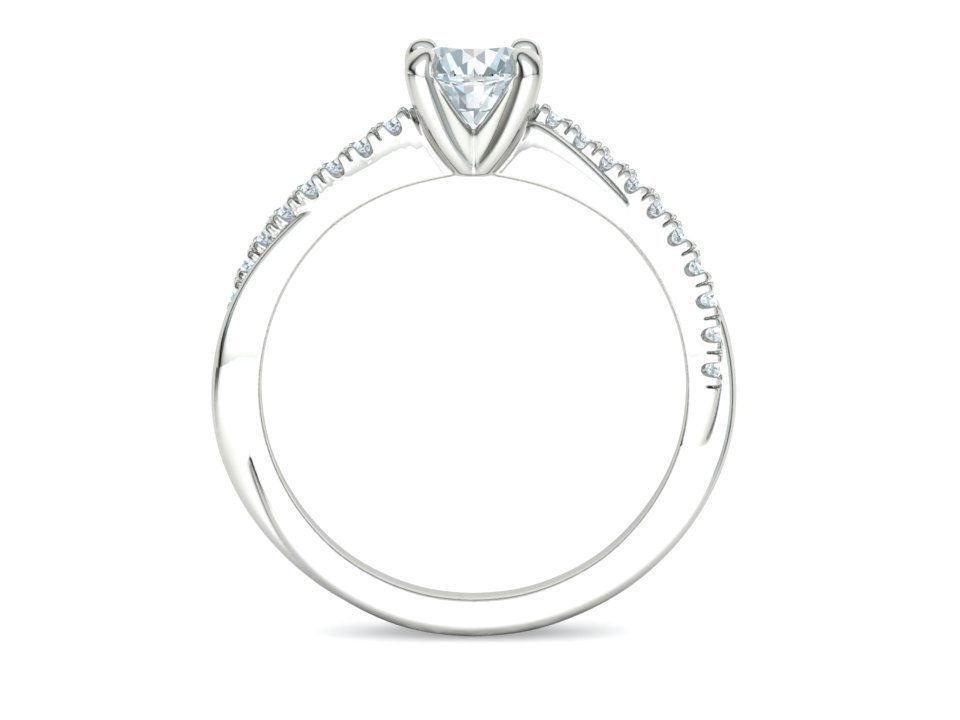 Anillo Solitario de Compromiso Infinity con Preciosas Incrustaciones