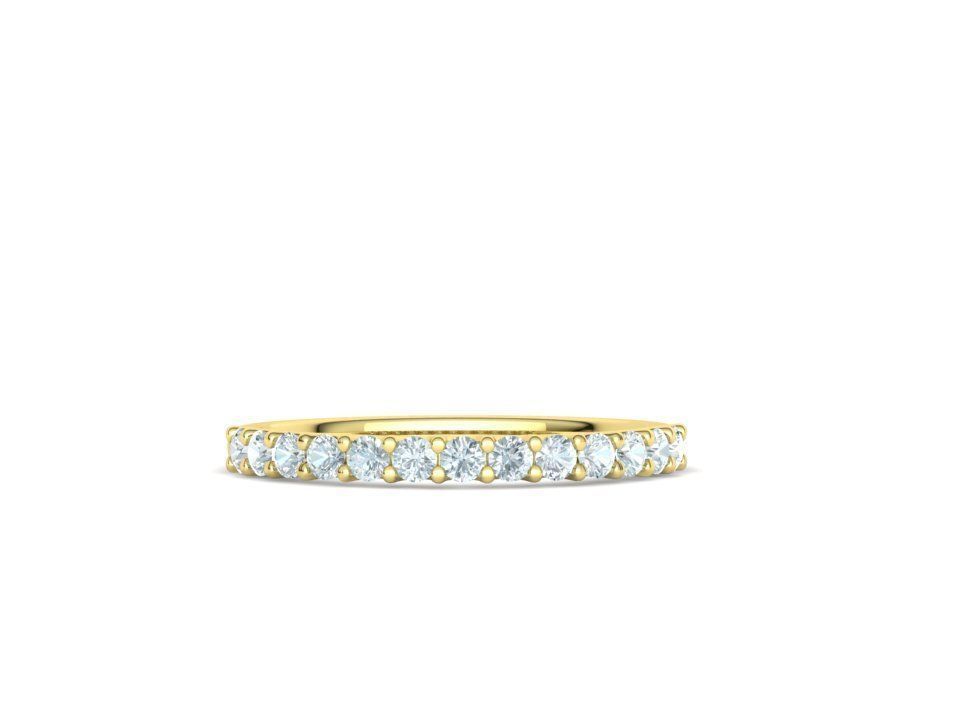 Churumbela Eternity Ring con Arco de 13 Incrustaciones Deslumbrantes