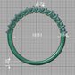 Churumbela Eternity Ring con Arco de 13 Incrustaciones Deslumbrantes