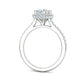 Anillo de Compromiso Halo y Corona con Incrustaciones